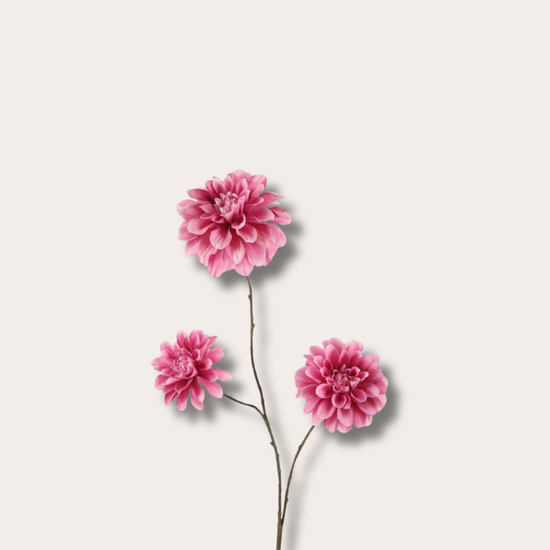 Zijden bloem - Dahlia Spray - Magenta