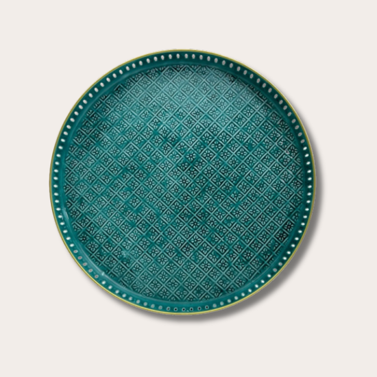 Dienblad Riviera - Emerald - M - flower