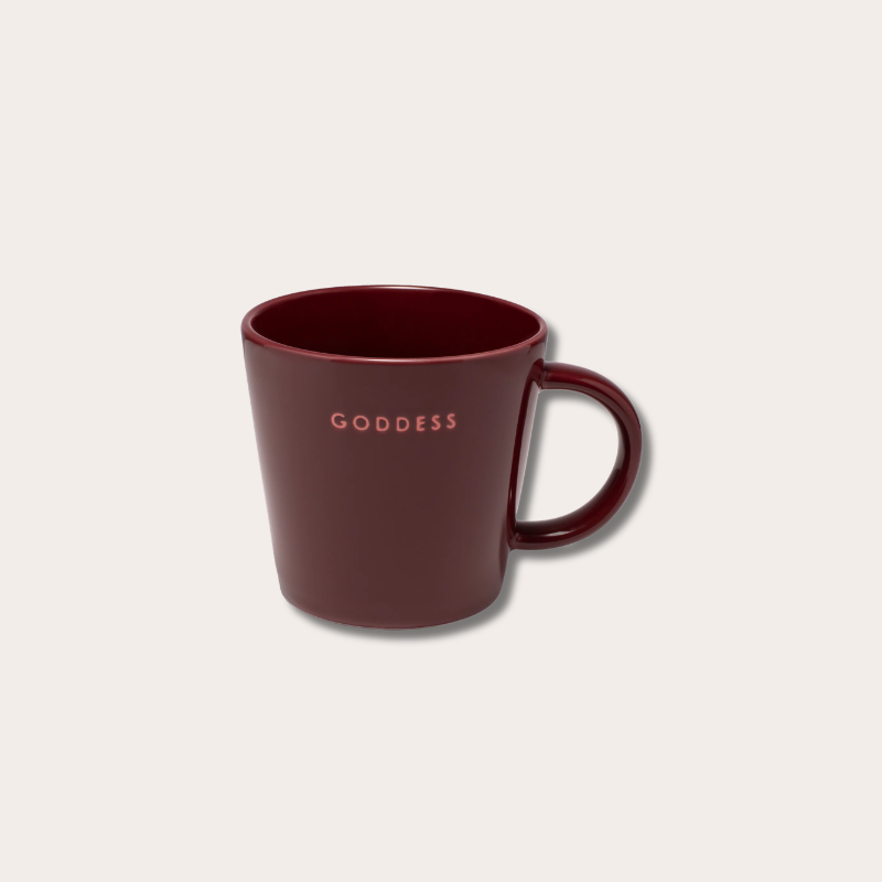 Tea mug - Goddess - Burgundy