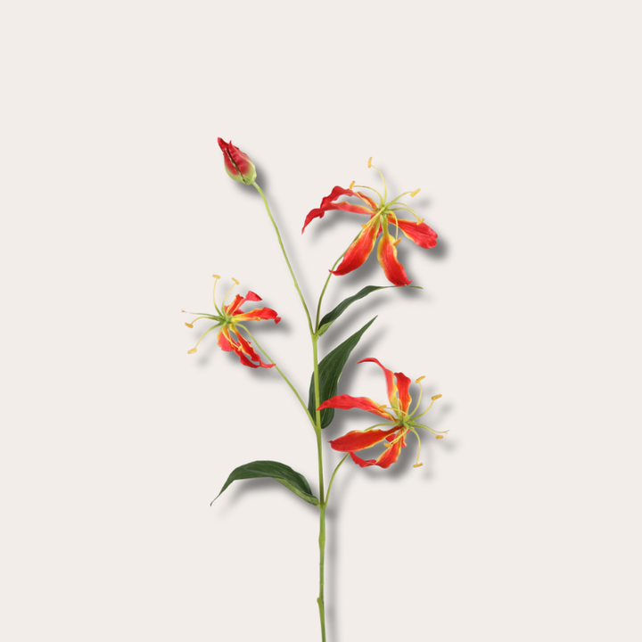 Zijden bloem - Gloriosa Spray - Oranje