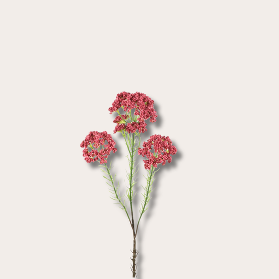 Zijden bloem - Achillea Stem - Fuchsia
