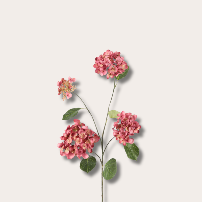 Zijden bloem - Hydrangea Spray - Magenta