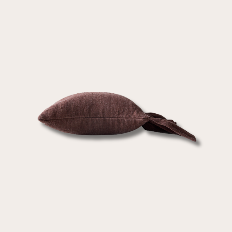 HKliving - Ruffle cushion - Chestnut