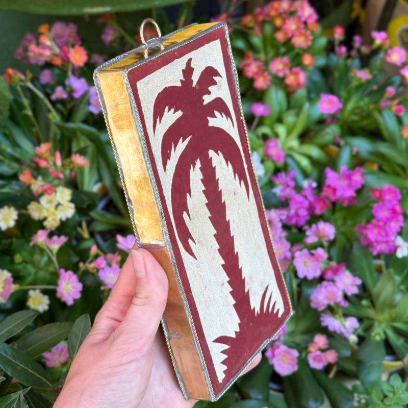 Zelliges tegel - Palm - Bordeaux M
