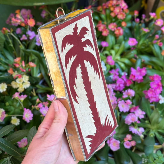 Zelliges tegel - Palm - Bordeaux M