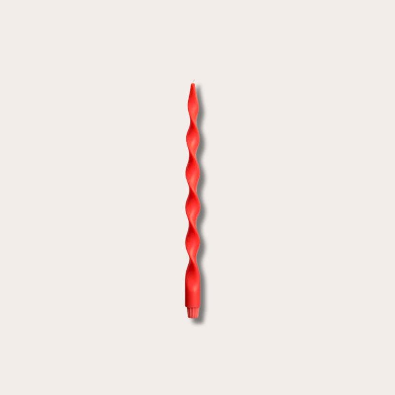 Spiraal kaars - large - warm rood