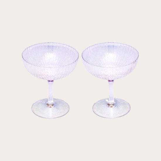 Champagne coupes set - transparant