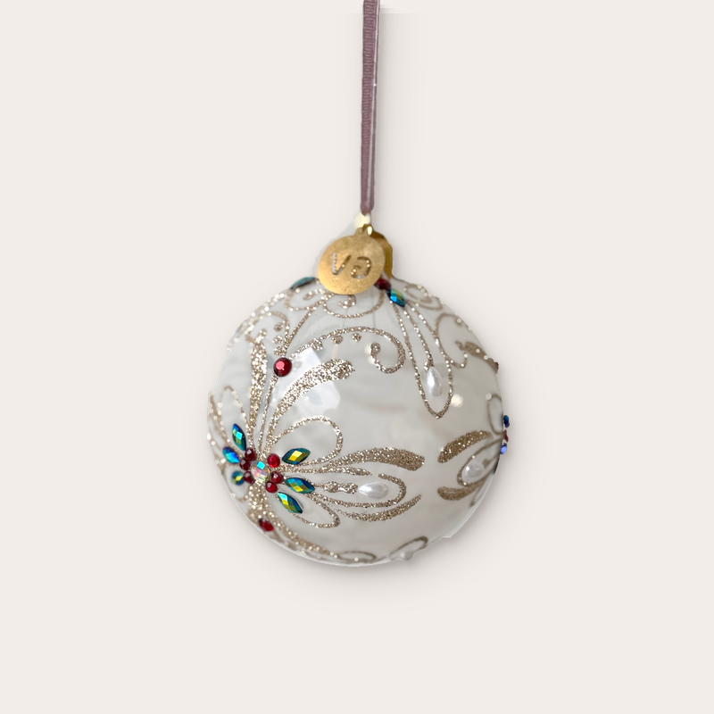 GV - Kerstbal - Lizzy - Wit