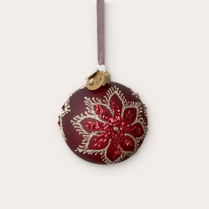 GV - Kerstbal - Amber - Bordeaux