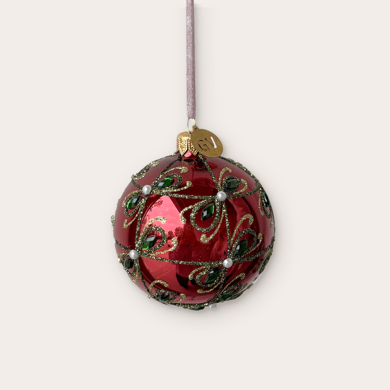 GV - Kerstbal - Daphne - Rood