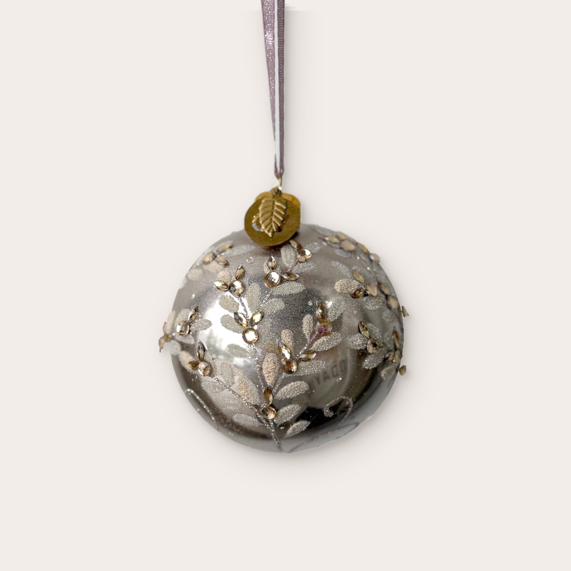 GV - Kerstbal - Jet - Zilver