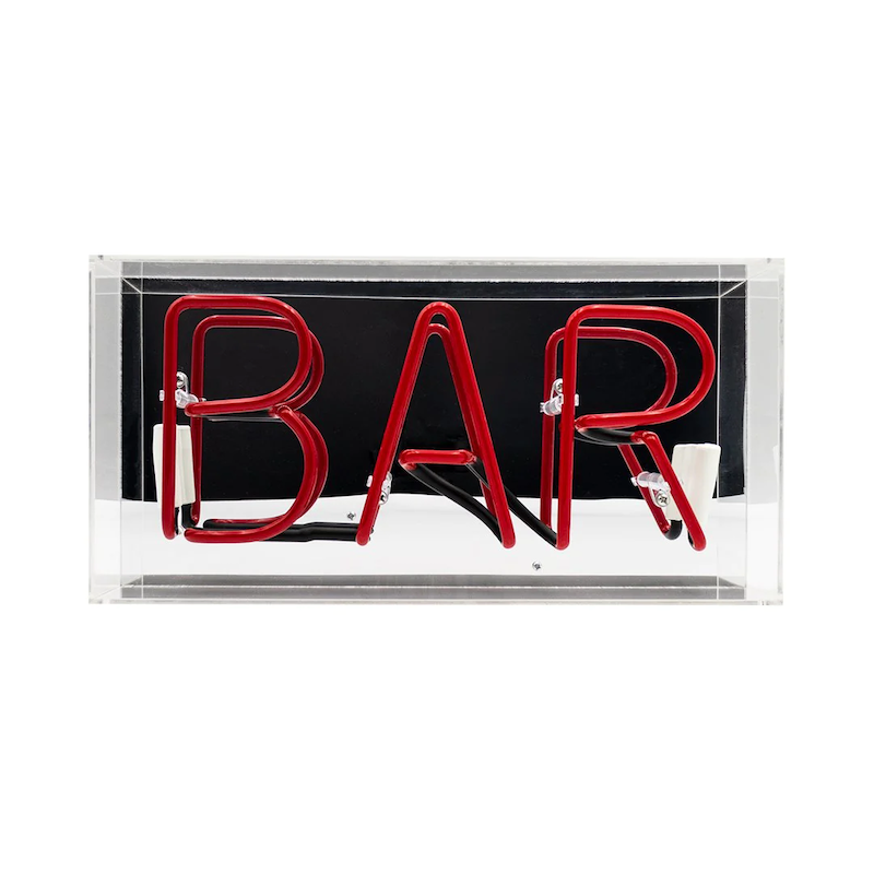 Neon box Bar - rood