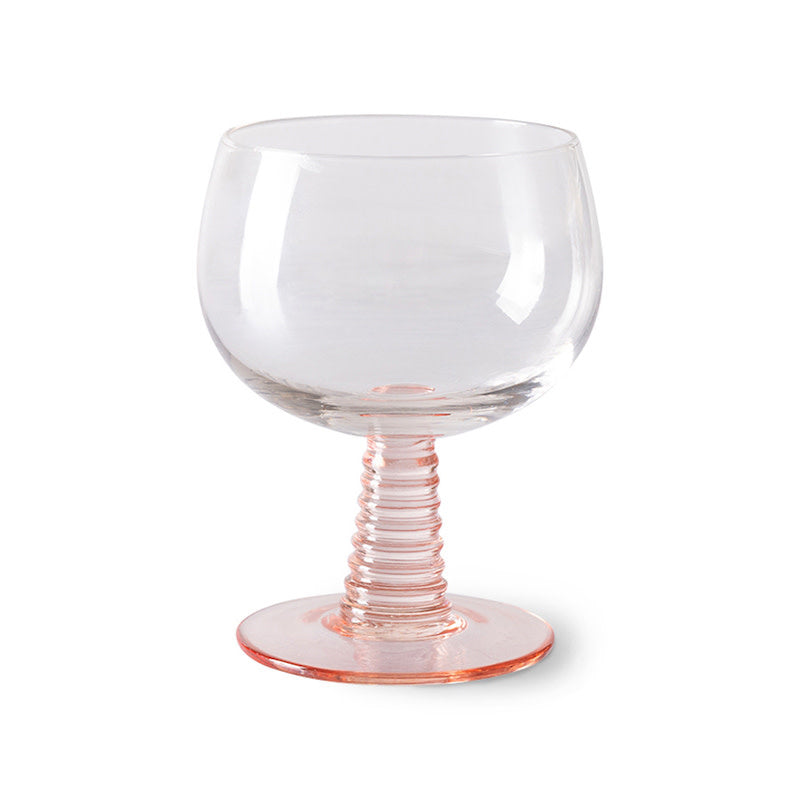 HKliving swirl wine glass low - Nude