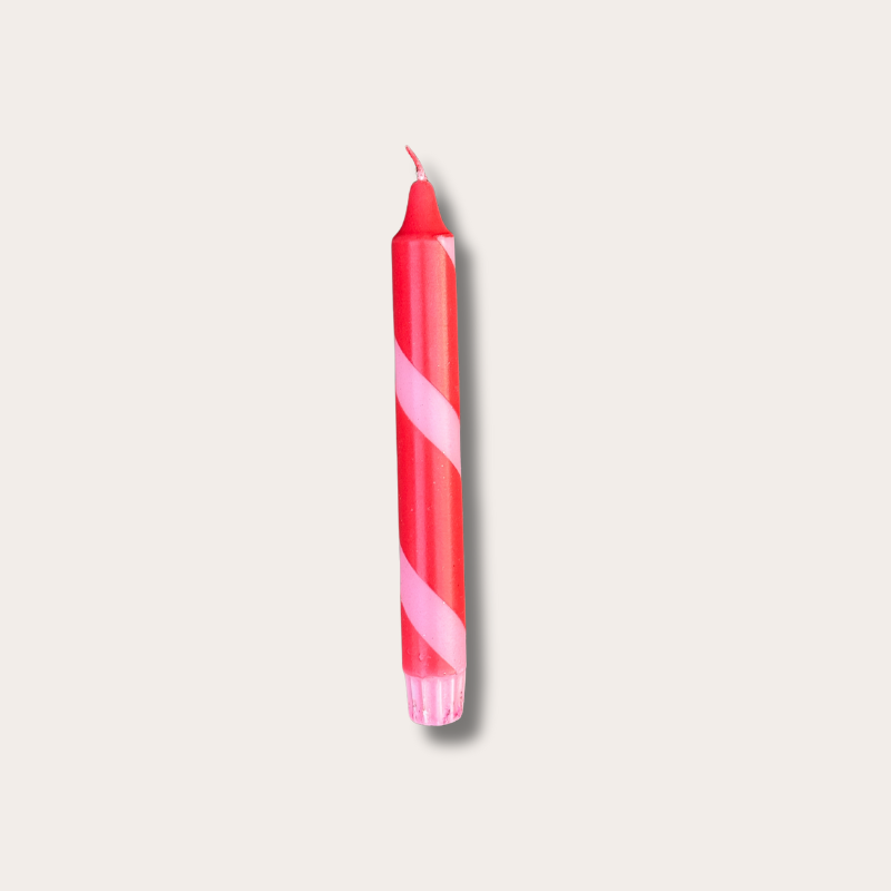 Kaars - Essence - roze/rood - spiraal