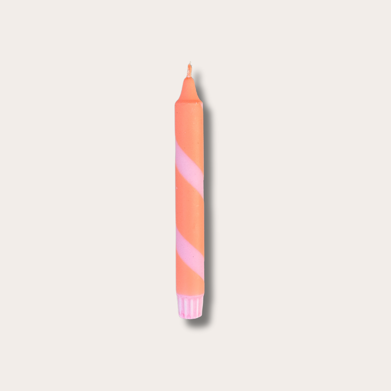 Kaars - Essence - roze/oranje - spiraal