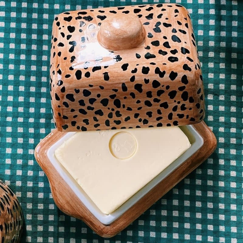 Anna+Nina - Leopard Butter Dish