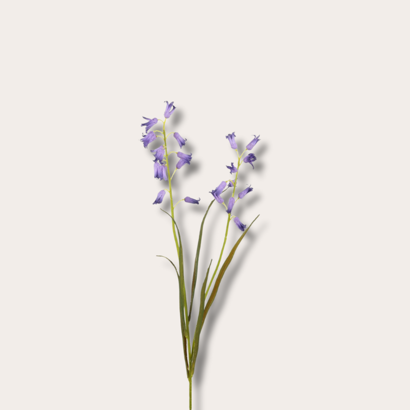 Zijden bloem - Klokjesbloem Spray - Paars