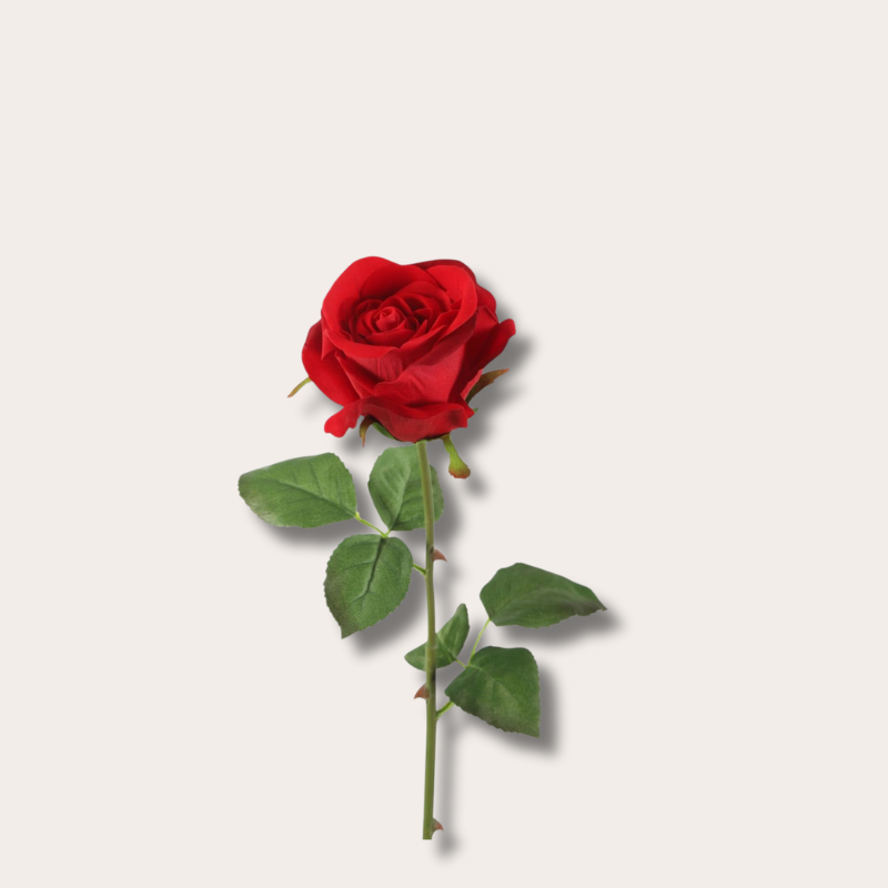 Zijden bloem - Roos - rood