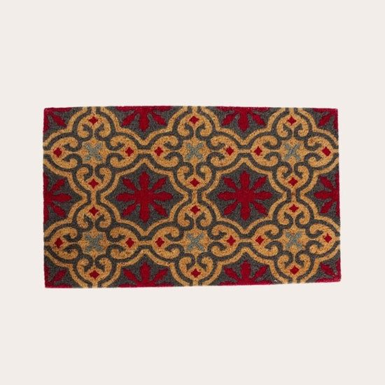 Deurmat - Rood/grijs