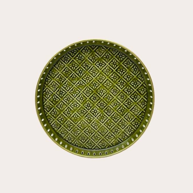 Dienblad Riviera - olive - S - flower