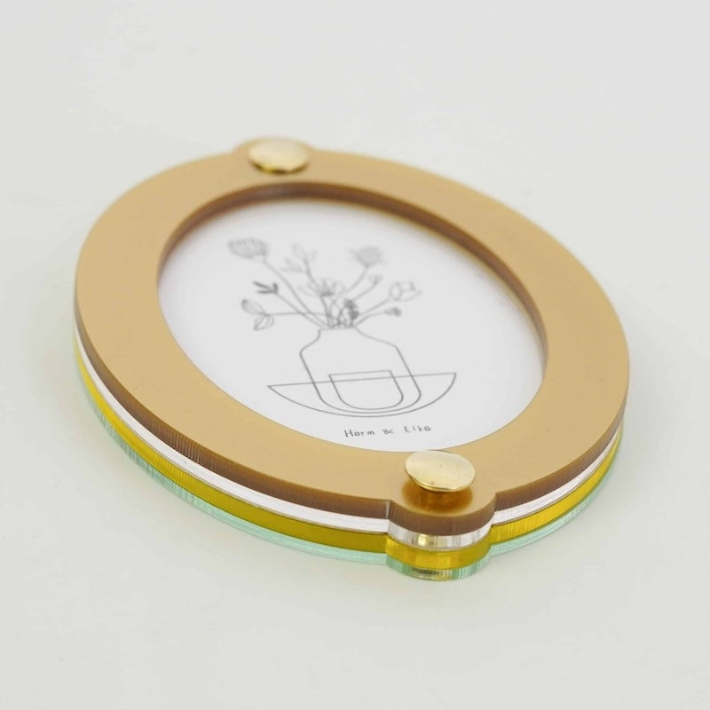 Fotolijst oval - neon geel small