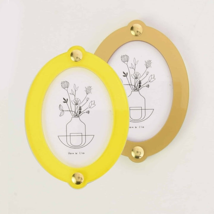 Fotolijst oval - neon geel small