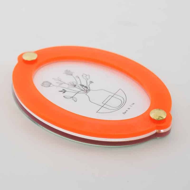 Harm&Elke lijst oval - neon - small