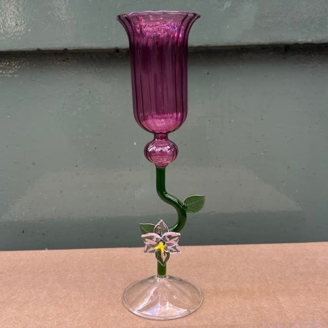 Glas - Rosie donkerroze