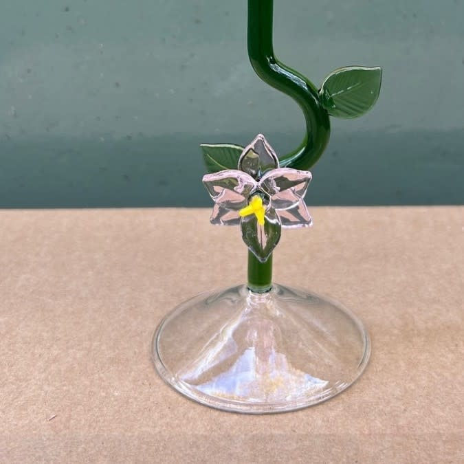 Glas - Rosie donkerroze
