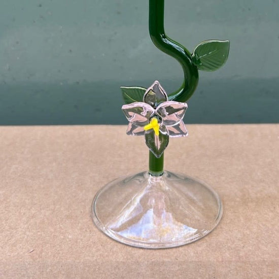 Glas - Rosie donkerroze