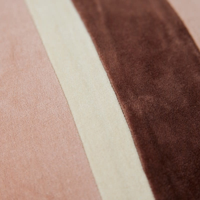 HKliving - kussen - Striped velvet - Rose