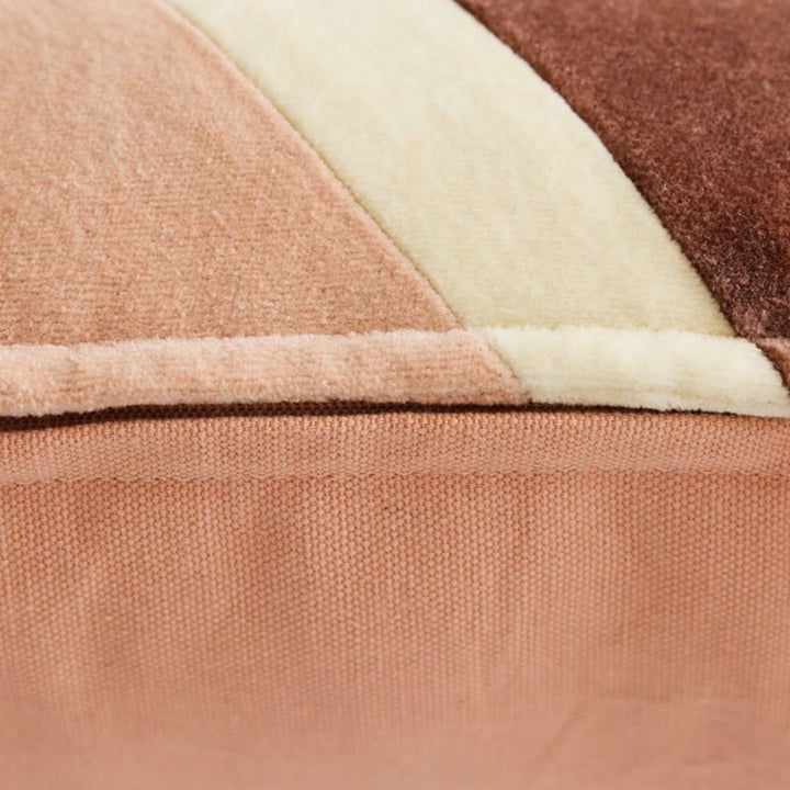 HKliving - kussen - Striped velvet - Rose