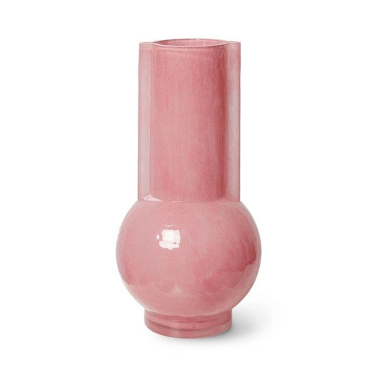 HKliving - glass vase - flamingo pink
