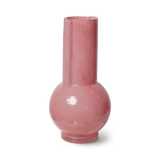 HKliving - glass vase - flamingo pink