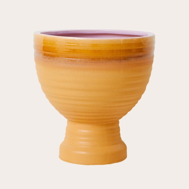 HKliving Stoneware planter - Caramel