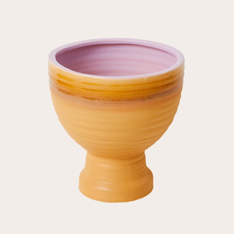 HKliving Stoneware planter - Caramel