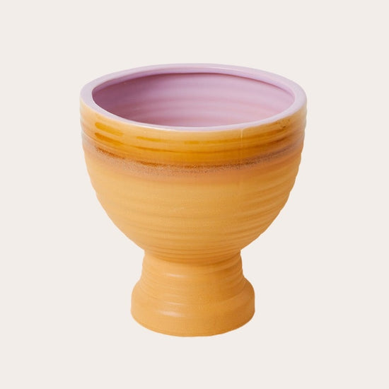 HKliving Stoneware planter - Caramel