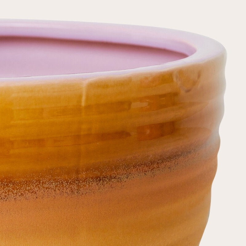 HKliving Stoneware planter - Caramel