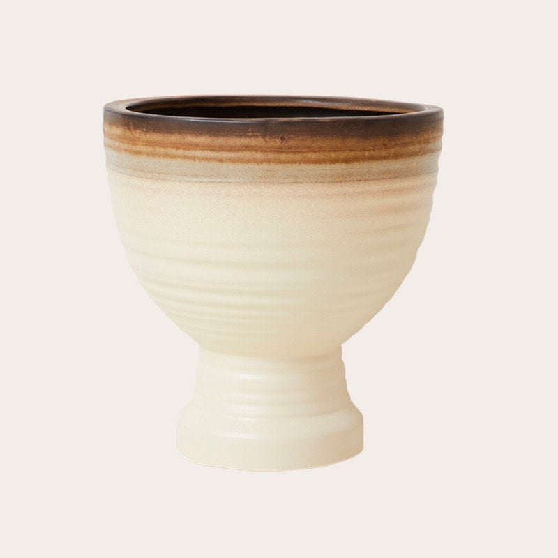 HKliving Stoneware planter - Vanilla