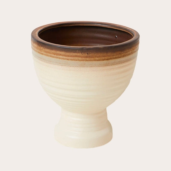 HKliving Stoneware planter - Vanilla