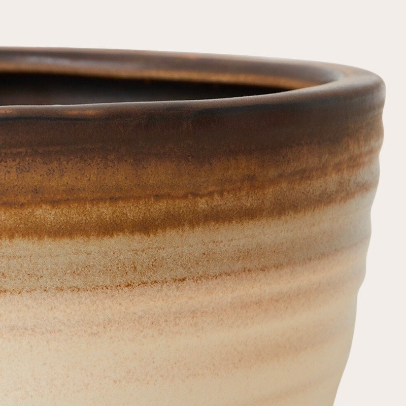 HKliving Stoneware planter - Vanilla