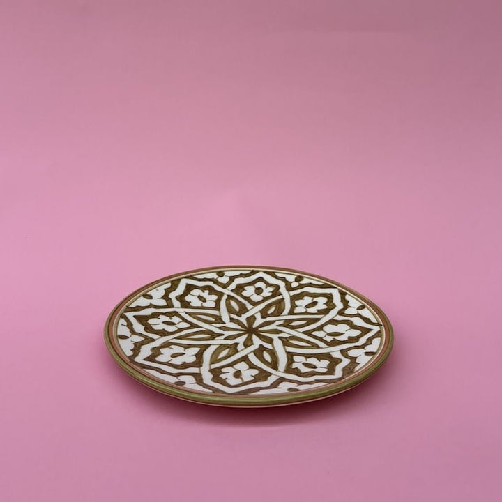Chabi Chic - bord - kaki bloemen