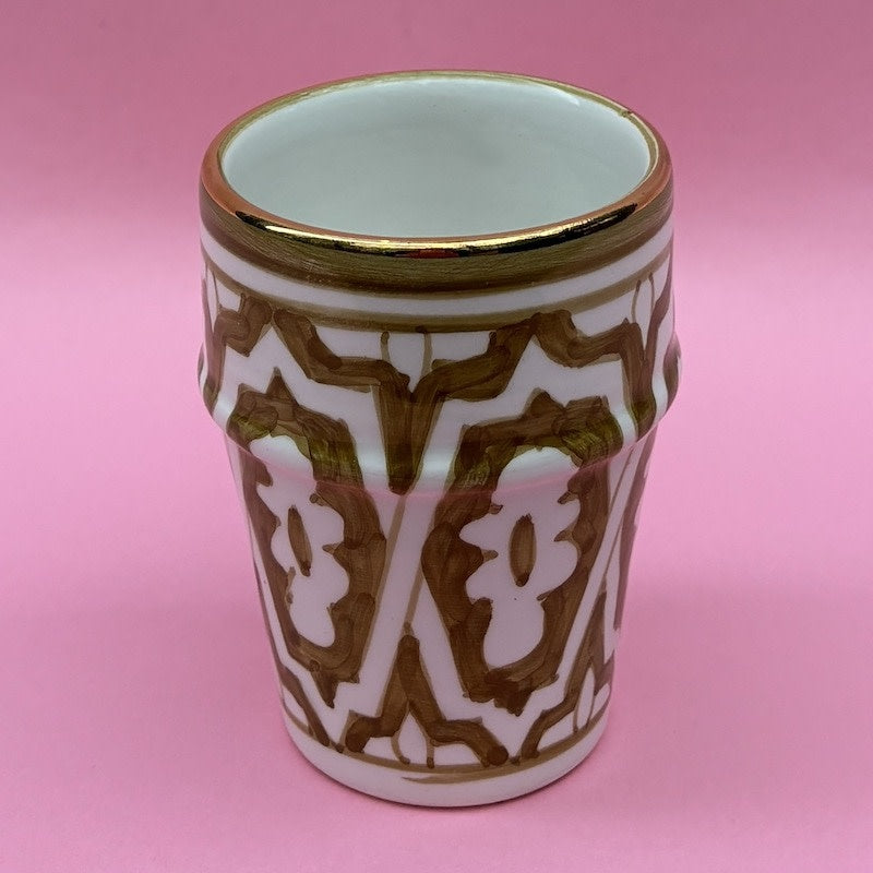 Chabi Chic - mokje - kaki bloemen S