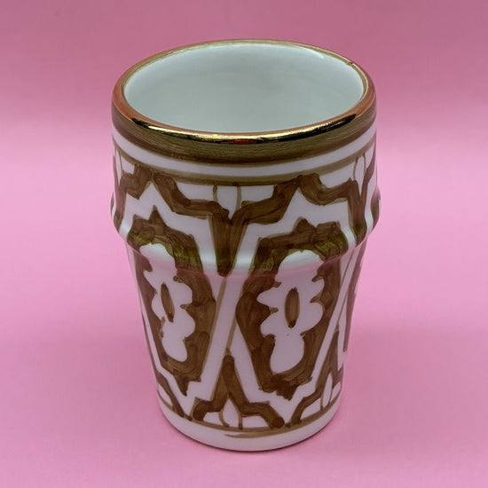 Chabi Chic - mokje - kaki bloemen S