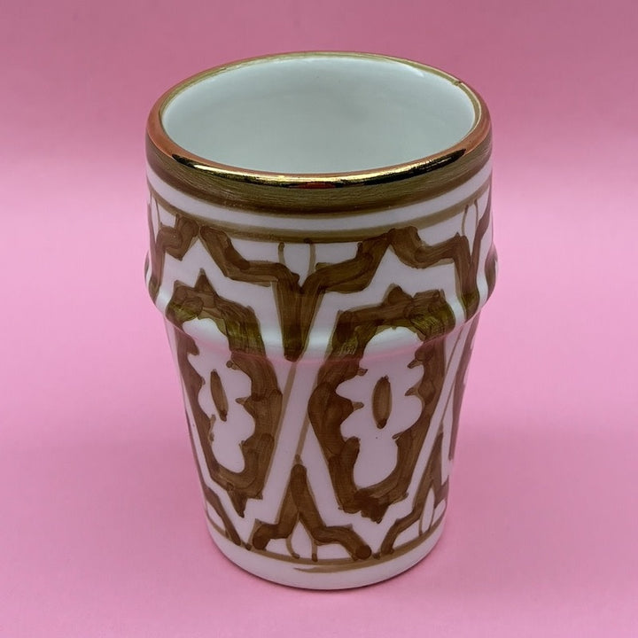 Chabi Chic - mokje - kaki bloemen S