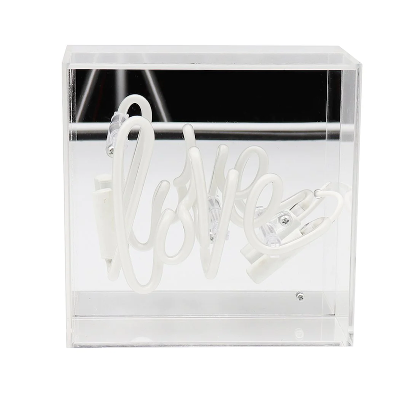 Neon box Love  - roze