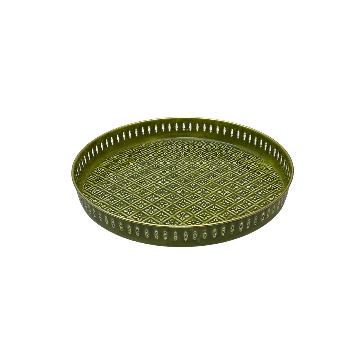 Dienblad Riviera - olive - M - flower