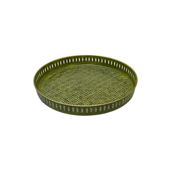 Dienblad Riviera - olive - M - flower