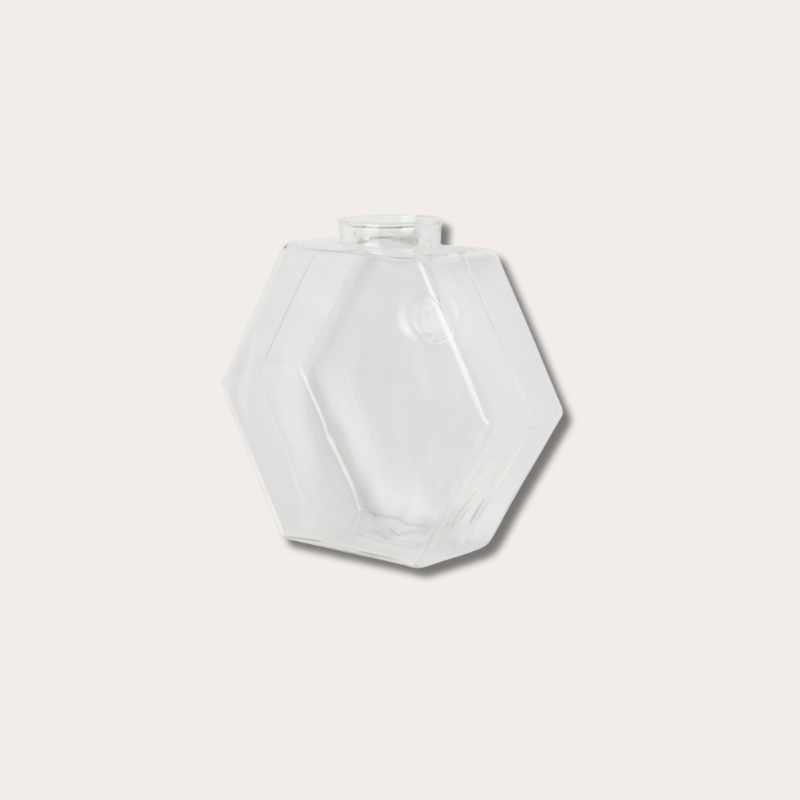 Wandvaasjes van glas - hexagon