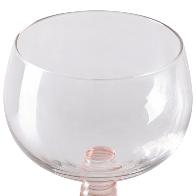 HKliving swirl wine glass low - Nude